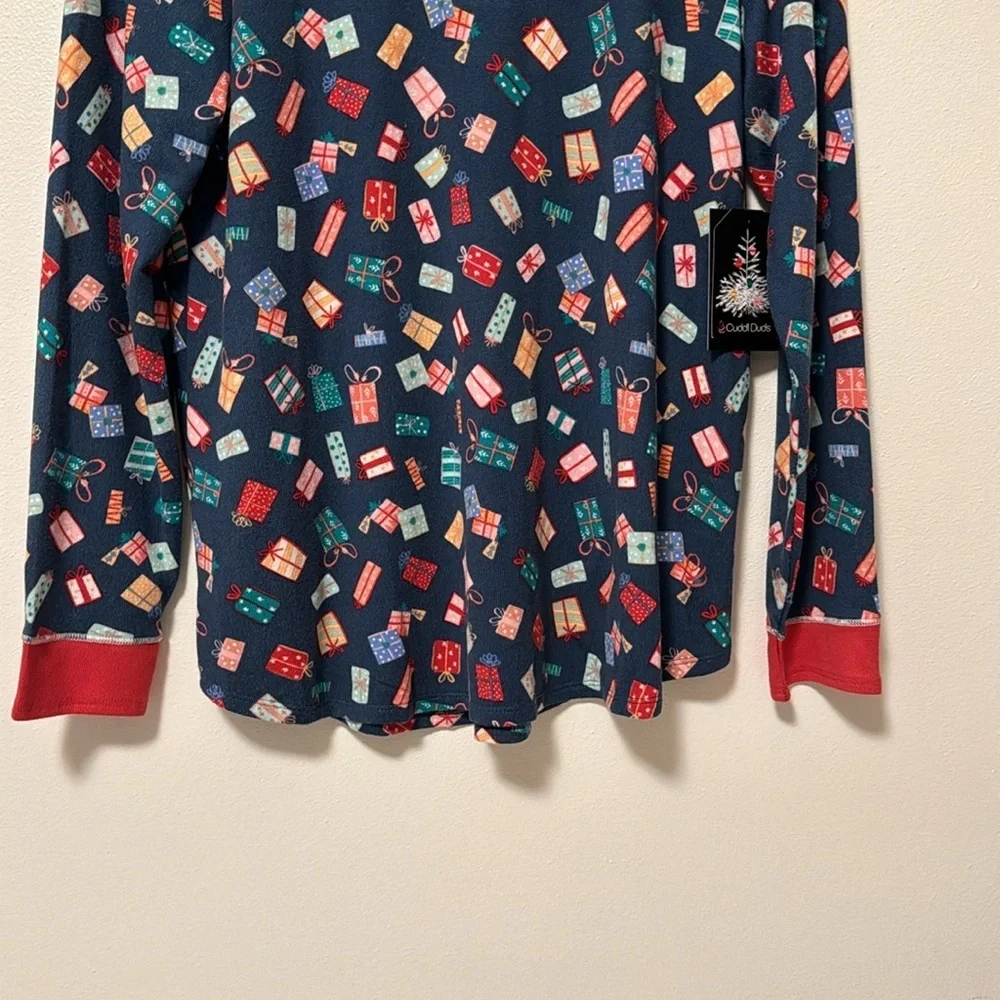 Cuddl Duds Womens M Pajama Top Christmas Holiday NWT Comfortable Soft Lounge - Picture 4 of 10
